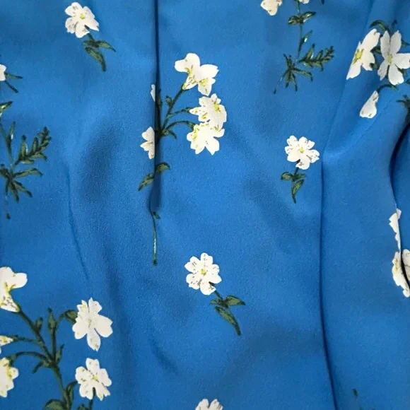 Floral Blue Women's Top - Picture 3 of 3